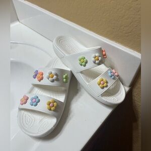 White Crocs Sandals